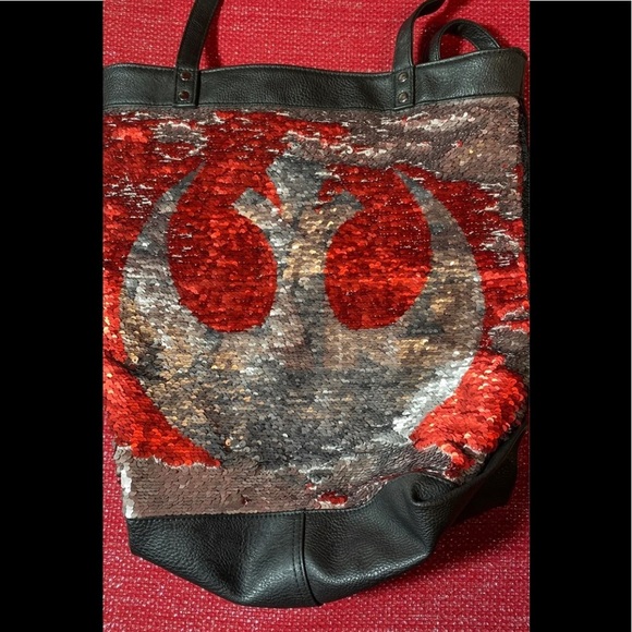 Star Wars Disney park sequin double sided tote bag - Picture 2 of 11